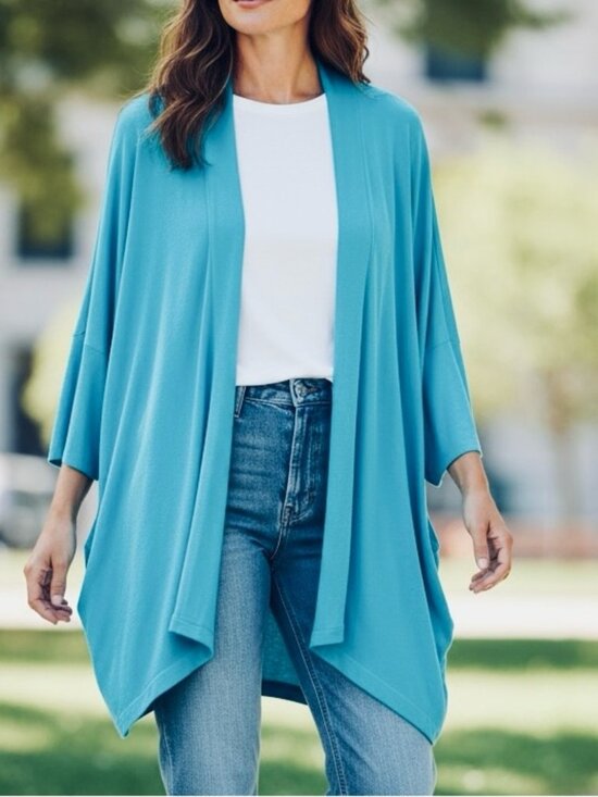 Chico's Sweaters - Chico’s Convertible Cardigan Women’s 3/Large Open-Front Draped Silhouette